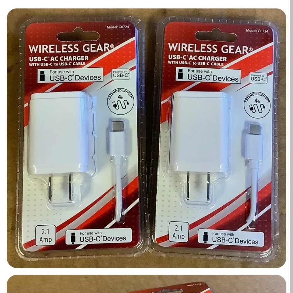 USB-C White Charger With cable cord